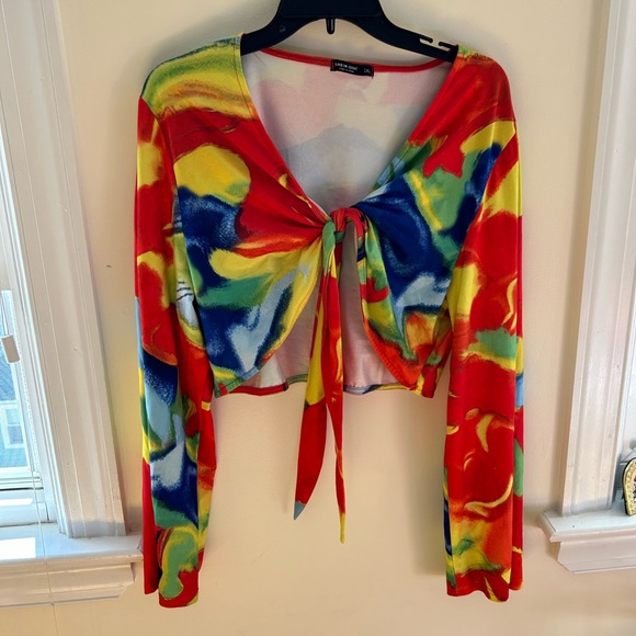 SHEIN Plus Size CURVE Tie Dye Top & Shorts Set - Picture 3 of 4